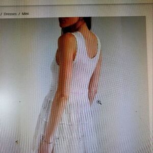 Willow & Wind White Sleeveless Knit Dress Perfect Summer Short Dress